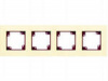 Рамка 4-ая (темно-серая платф) цвет серебро Gusi Electric