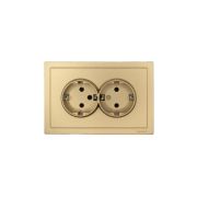 Розетка 2-мест. с/з СП ZIMA IP20 16А ПБТ безвинт. зажим зол. LEZARD 704-3600-127BQC